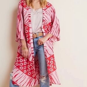 AnthropologieBI-nk London Lia Shibori Kimono Pink Tie Dye